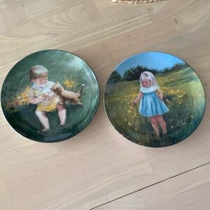 (2) Vintage Collector Display Plates By “Donald Zolan 7.50”